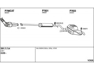 FENNO VO926 išmetimo sistema 
 Išmetimo sistema -> Išmetimo sistema, visa