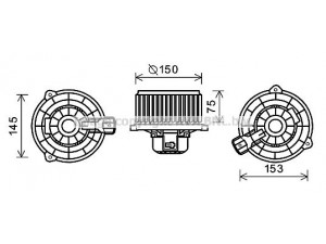 AVA QUALITY COOLING KA8243 elektrovariklis, vidinis pūtiklis 
 Šildymas / vėdinimas -> Orpūtė/dalys
971131D000, 971132PAA0