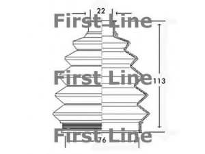 FIRST LINE FCB2335 gofruotoji membrana, kardaninis velenas 
 Ratų pavara -> Gofruotoji membrana
1603005, 26067603