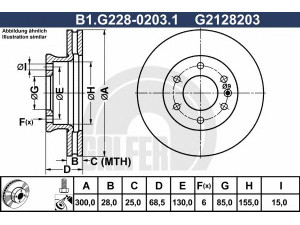 GALFER B1.G228-0203.1 stabdžių diskas 
 Stabdžių sistema -> Diskinis stabdys -> Stabdžių diskas
906 421 00 12, 2E0 615 301