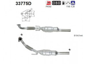 AS 33775D katalizatoriaus keitiklis 
 Išmetimo sistema -> Katalizatoriaus keitiklis
1J0254506X, 1J1253058RX, 1J0254506X