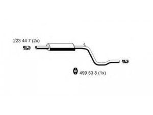 ERNST 642026 vidurinis duslintuvas 
 Išmetimo sistema -> Duslintuvas
6K9 253 409 B