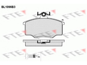FTE BL1096B3 stabdžių trinkelių rinkinys, diskinis stabdys 
 Techninės priežiūros dalys -> Papildomas remontas
323 215 901 E, 811 698 151 B, 853 698 151 B