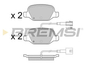 BREMSI BP3489 stabdžių trinkelių rinkinys, diskinis stabdys
77365754, 0000077363445, 71770084
