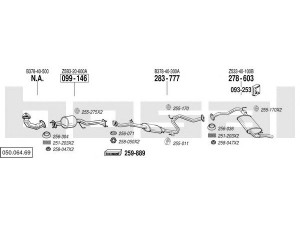 BOSAL 050.064.69 išmetimo sistema 
 Išmetimo sistema -> Išmetimo sistema, visa