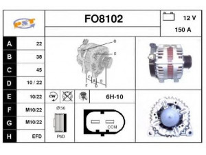 SNRA FO8102 kintamosios srovės generatorius
8V21110300BB, Y40618300