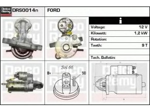 DELCO REMY DRS0014N starteris 
 Elektros įranga -> Starterio sistema -> Starteris
1337831, 5S6Y11000AA, 5S6Y11000AB