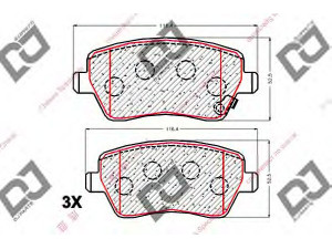 DJ PARTS BP1857 stabdžių trinkelių rinkinys, diskinis stabdys 
 Techninės priežiūros dalys -> Papildomas remontas
55810-62J00, 55810-62J20, 55810-62J31