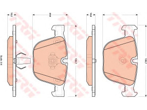 TRW GDB1892 stabdžių trinkelių rinkinys, diskinis stabdys 
 Techninės priežiūros dalys -> Papildomas remontas
34216783555, 34216794879