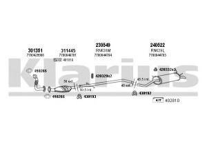 KLARIUS 720887E išmetimo sistema 
 Išmetimo sistema -> Išmetimo sistema, visa
