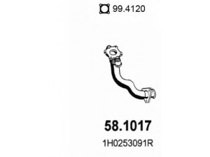 ASSO 58.1017 išleidimo kolektorius 
 Išmetimo sistema -> Išmetimo vamzdžiai
1H0253091R