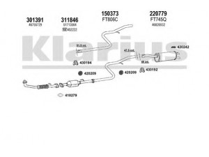 KLARIUS 330868E išmetimo sistema 
 Išmetimo sistema -> Išmetimo sistema, visa