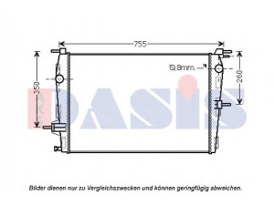 AKS DASIS 180083N radiatorius, variklio aušinimas 
 Aušinimo sistema -> Radiatorius/alyvos aušintuvas -> Radiatorius/dalys
214100067R