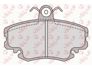 VILLAR 626.1107 stabdžių trinkelių rinkinys, diskinis stabdys