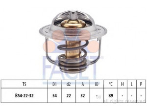 FACET 7.8298S termostatas, aušinimo skystis 
 Aušinimo sistema -> Termostatas/tarpiklis -> Thermostat
8-98025557-0, 13 38 005, 13 38 724