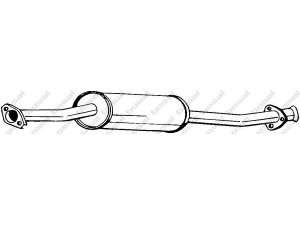 BOSAL 278-653 priekinis duslintuvas 
 Išmetimo sistema -> Duslintuvas
1705.W7, 1705.W8, 13 165 91080