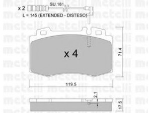 METELLI 22-0563-1K stabdžių trinkelių rinkinys, diskinis stabdys 
 Techninės priežiūros dalys -> Papildomas remontas