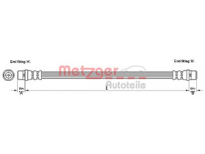 METZGER 4110254 stabdžių žarnelė 
 Stabdžių sistema -> Stabdžių žarnelės
4F0 611 707, 4F0 611 707B