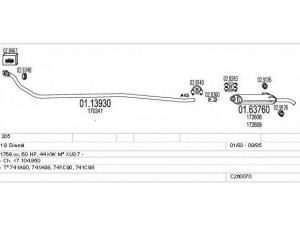 MTS C260070005947 išmetimo sistema 
 Išmetimo sistema -> Išmetimo sistema, visa