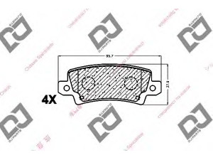 DJ PARTS BP1250 stabdžių trinkelių rinkinys, diskinis stabdys 
 Techninės priežiūros dalys -> Papildomas remontas
04466-02020, 04466-02070, 0446602020
