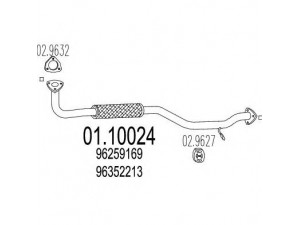 MTS 01.10024 išleidimo kolektorius 
 Išmetimo sistema -> Išmetimo vamzdžiai
96259169, 96259174, 96352213