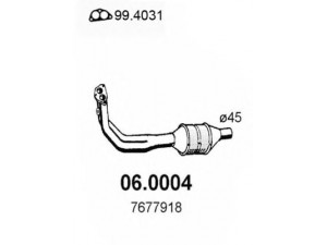 ASSO 06.0004 katalizatoriaus keitiklis 
 Išmetimo sistema -> Katalizatoriaus keitiklis
7677918, 7677918