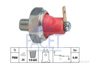 FACET 7.0094 alyvos slėgio jungiklis 
 Variklis -> Variklio elektra
1258A003, 1258A005, MD-138994, MD-355645