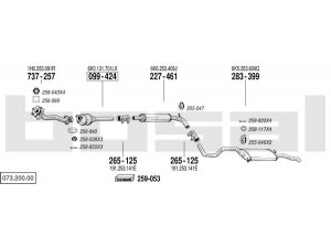 BOSAL 073.200.00 išmetimo sistema 
 Išmetimo sistema -> Išmetimo sistema, visa