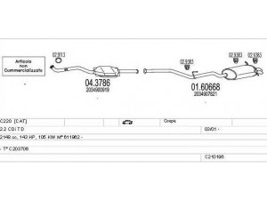 MTS C210196004305 išmetimo sistema 
 Išmetimo sistema -> Išmetimo sistema, visa