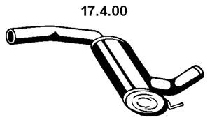 EBERSPÄCHER 17.4.00 vidurinis duslintuvas 
 Išmetimo sistema -> Duslintuvas
77 00 423 682, 77 00 429 427, 77 00 830 559