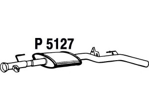 FENNO P5127 vidurinis duslintuvas 
 Išmetimo sistema -> Duslintuvas
7700421018