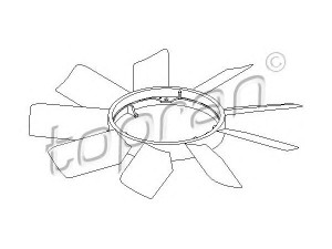 TOPRAN 400 997 ventiliatoriaus ratas, variklio aušinimas 
 Aušinimo sistema -> Radiatoriaus ventiliatorius
111 200 00 23