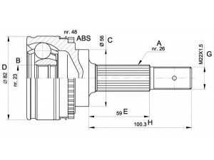 OPEN PARTS CVJ5492.10 jungčių komplektas, kardaninis velenas 
 Ratų pavara -> Sujungimai/komplektas
4346009290, 4346009490, 4347009400