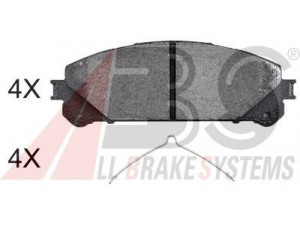 A.B.S. 37844 OE stabdžių trinkelių rinkinys, diskinis stabdys 
 Techninės priežiūros dalys -> Papildomas remontas
044650E010, 0446548150, 0446548160