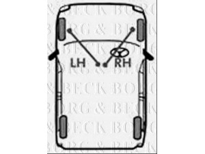 BORG & BECK BKB1003 trosas, stovėjimo stabdys 
 Stabdžių sistema -> Valdymo svirtys/trosai
95611505, 95611505, 95611505
