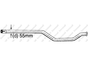 BOSAL 889-003 remonto vamzdis, katalizatorius 
 Išmetimo sistema -> Išmetimo vamzdžiai