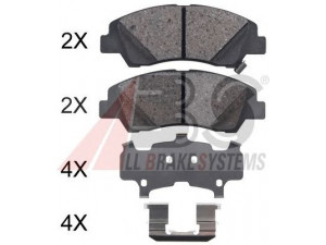 A.B.S. 35046 stabdžių trinkelių rinkinys, diskinis stabdys 
 Techninės priežiūros dalys -> Papildomas remontas
58101-B9A70