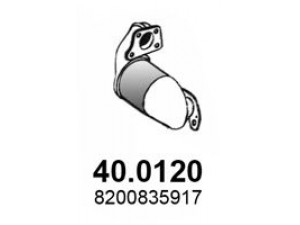 ASSO 40.0120 katalizatoriaus keitiklis 
 Išmetimo sistema -> Katalizatoriaus keitiklis
8200835917