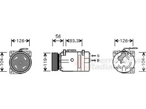 VAN WEZEL 4300K310 kompresorius, oro kondicionierius 
 Oro kondicionavimas -> Kompresorius/dalys
7700273320