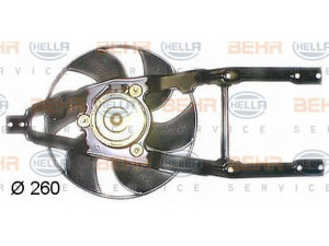 HELLA 8EW 351 044-461 ventiliatorius, radiatoriaus 
 Aušinimo sistema -> Oro aušinimas
46534674, 46540252, 46559851, 46559853