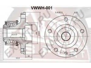 ASVA VWWH-001 rato stebulė 
 Ašies montavimas/vairavimo mechanizmas/ratai -> Rato stebulė/montavimas -> Rato stebulė
7L0498611, 7L0498611, 7L0498611