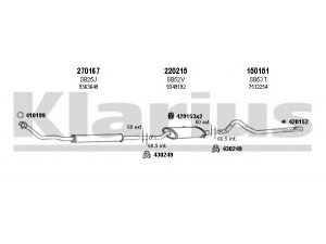 KLARIUS 750022E išmetimo sistema 
 Išmetimo sistema -> Išmetimo sistema, visa