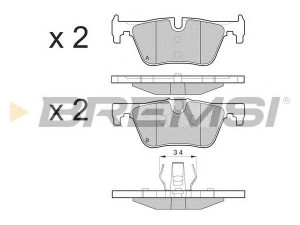 BREMSI BP3494 stabdžių trinkelių rinkinys, diskinis stabdys
34206799809, 34216850569, 34216873093