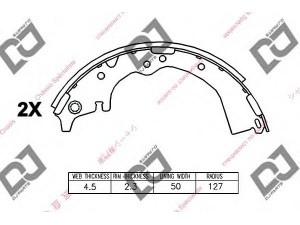 DJ PARTS BS1192 stabdžių trinkelių komplektas 
 Techninės priežiūros dalys -> Papildomas remontas
0449525060, 0449526090, 0449526091