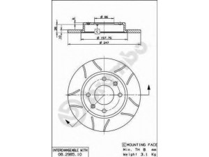 BREMBO 08.2985.75 stabdžių diskas 
 Dviratė transporto priemonės -> Stabdžių sistema -> Stabdžių diskai / priedai
424995, 91508338, 95661748, 96070525