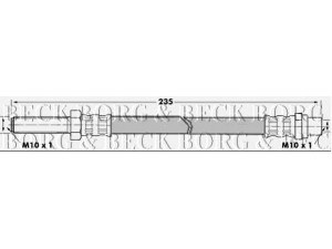 BORG & BECK BBH7307 stabdžių žarnelė 
 Stabdžių sistema -> Stabdžių žarnelės
7H0611776, 7H0 611 776 B, 7H0 611 776 C