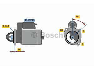 BOSCH 0 986 024 020 starteris 
 Elektros įranga -> Starterio sistema -> Starteris
51804744, 51916168, 51804744, 51873926