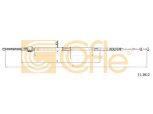 COFLE 17.1612 trosas, stovėjimo stabdys 
 Stabdžių sistema -> Valdymo svirtys/trosai
4643028081
