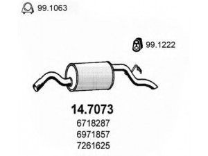 ASSO 14.7073 galinis duslintuvas 
 Išmetimo sistema -> Duslintuvas
6718287, 6971857, 7261625