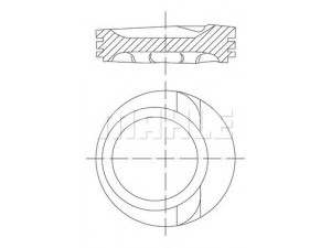 MAHLE ORIGINAL 030 68 00 stūmoklis 
 Variklis -> Cilindrai/stūmokliai
071 107 101 B, 071 107 101 C